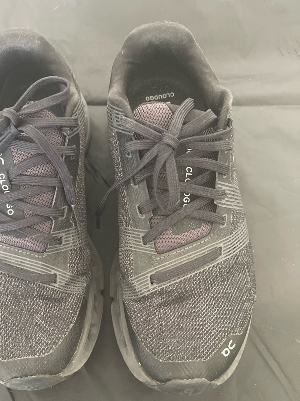 On Running Women’s Black and Dark Gray Cloud Sneakers